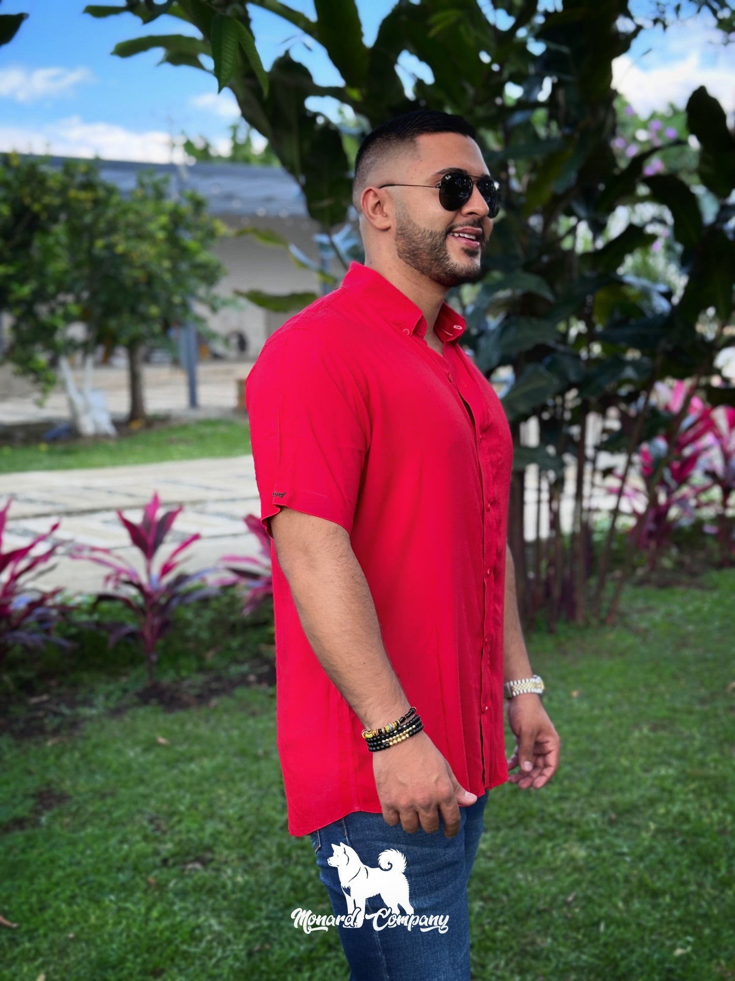Camisa manga corta roja