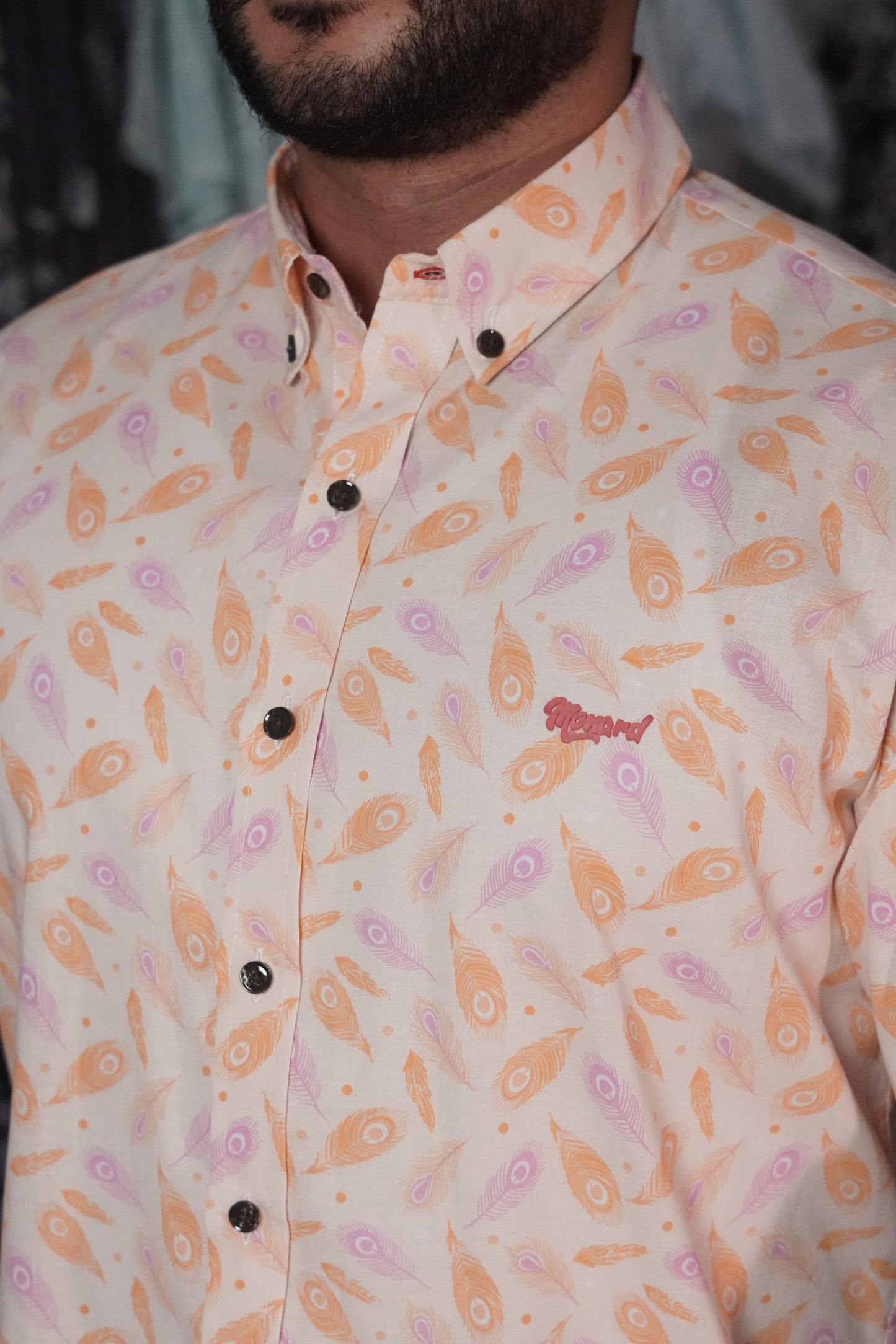 Camisa manga corta rosada estamapada