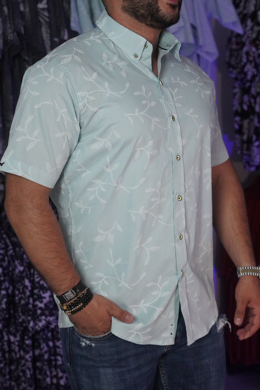 Camisa manga corta verde pastel