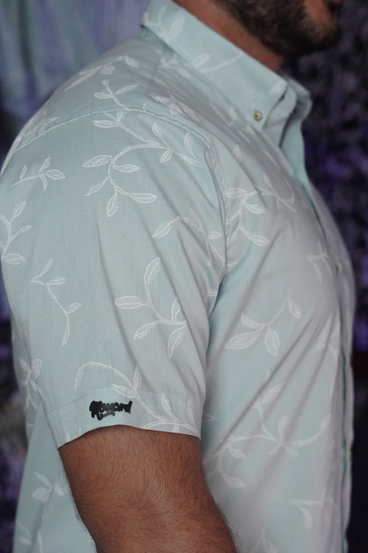 Camisa manga corta verde pastel