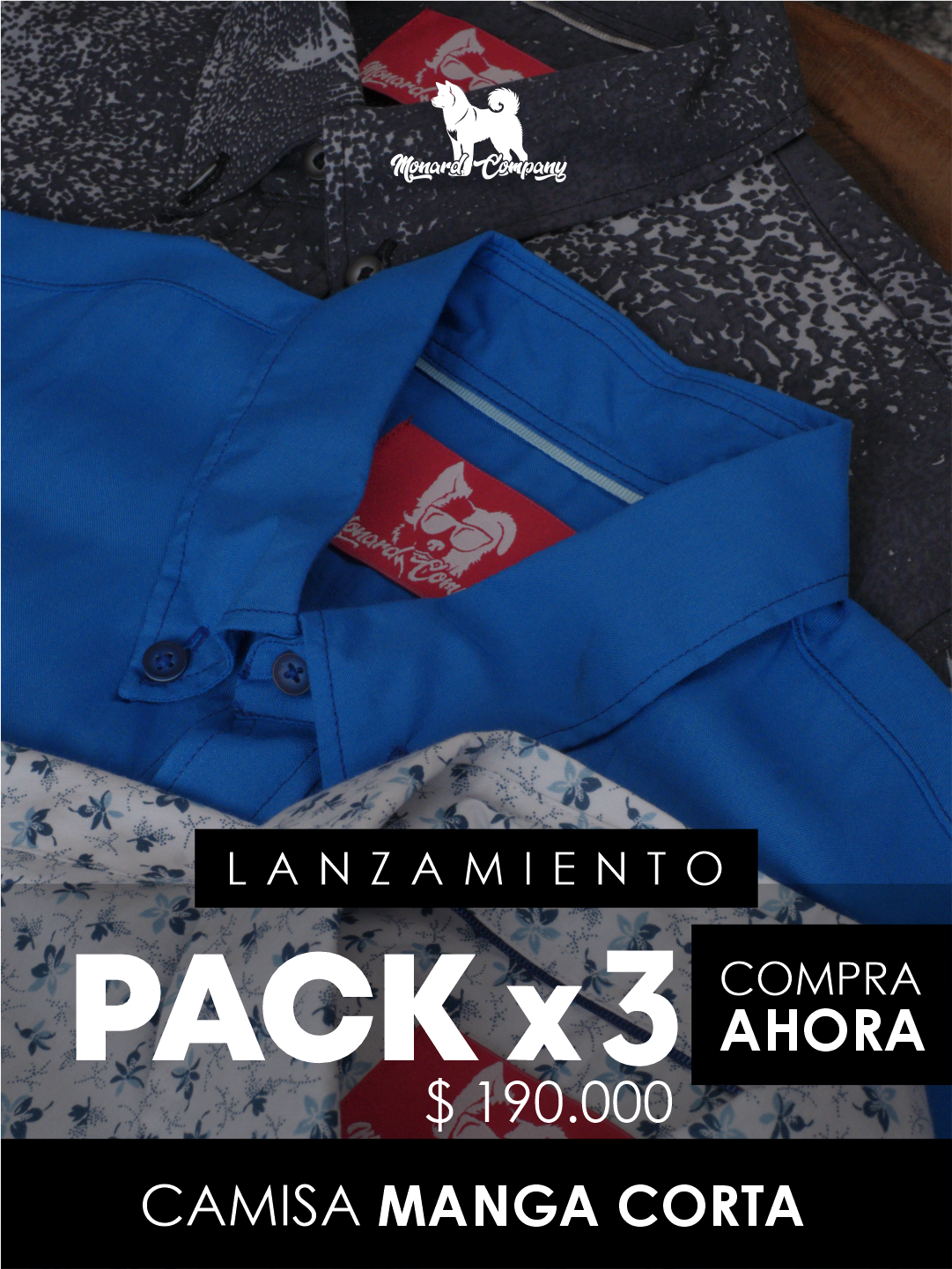 Pack X3 Camisa manga corta