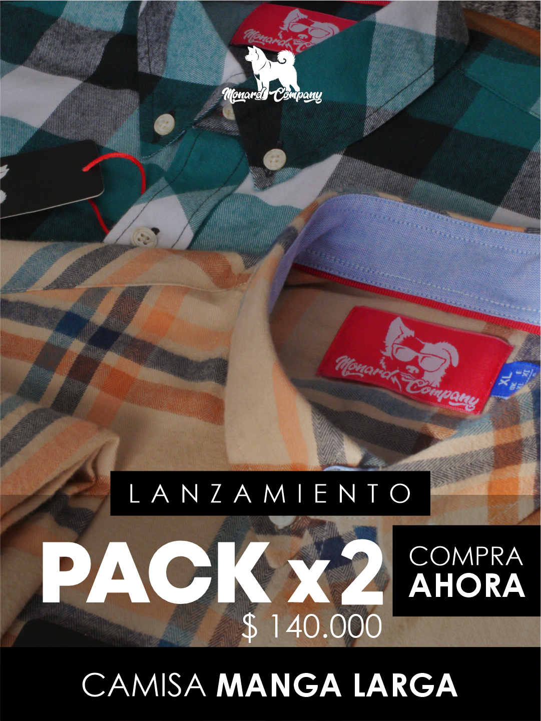 Pack X2 Camisa manga larga