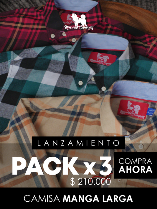 Pack X3 Camisa manga larga
